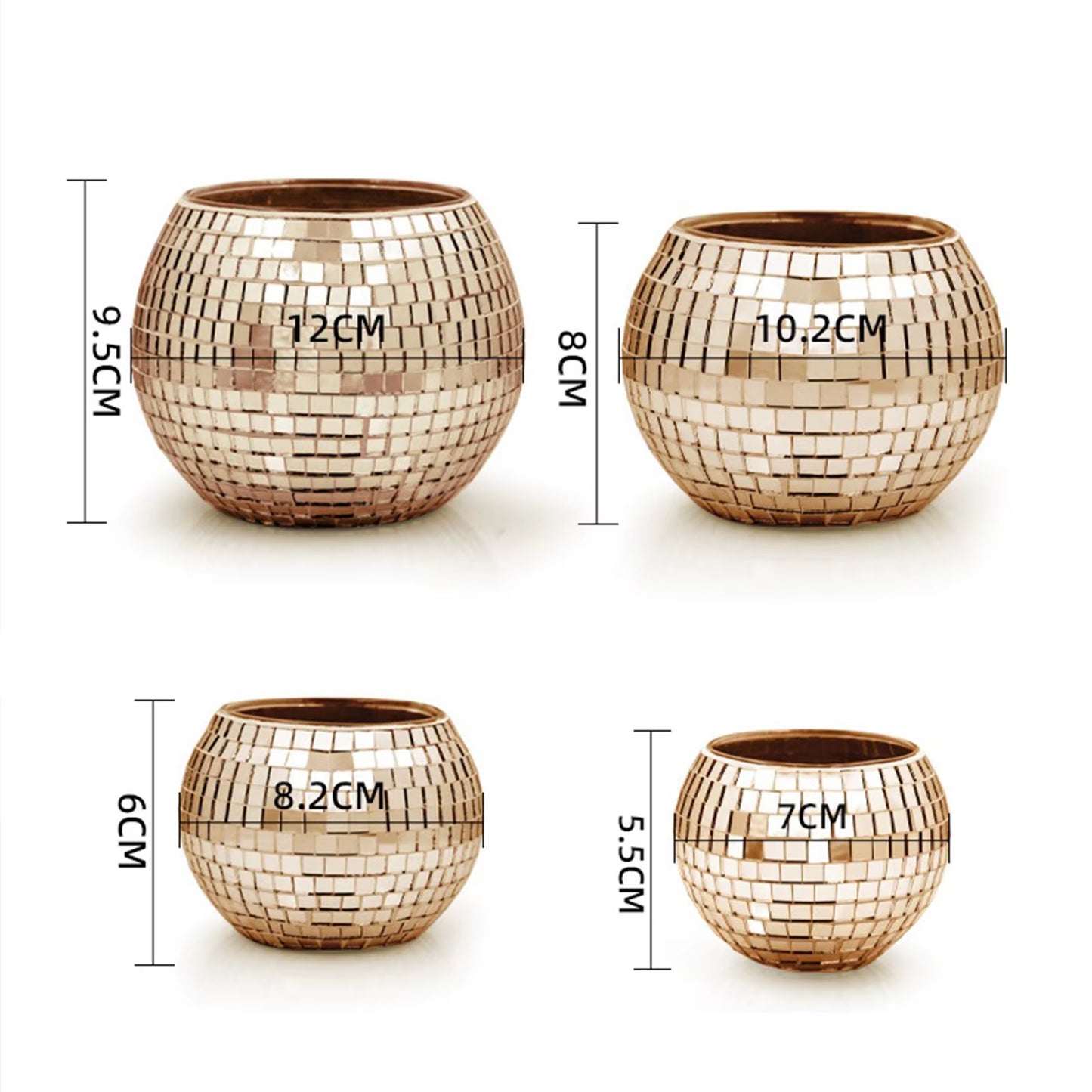 Mosaic Disco Ball Candle