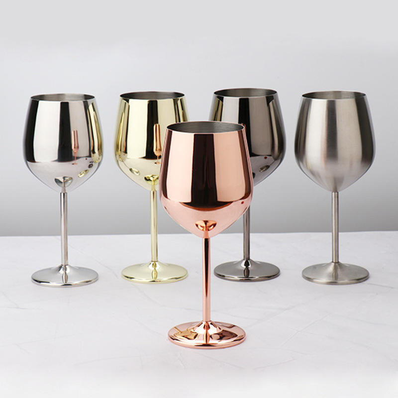 Elegant Unbreakable Stainless Steel Wine Glass - 1 Set