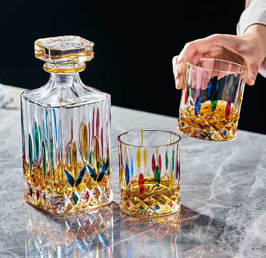 Elegant Mosaic Whiskey Glass Set