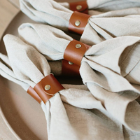 Elegant Korean Leather Napkin Ring