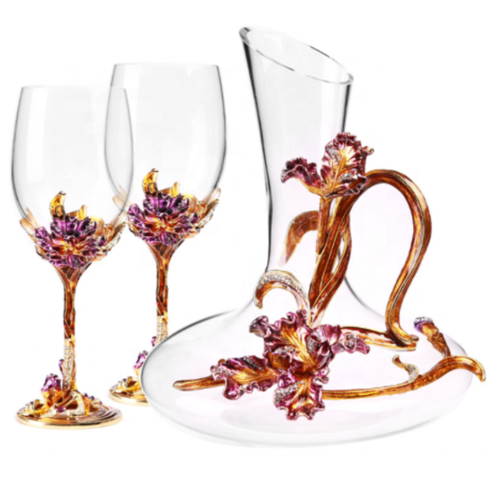 Elegant Lead-Free Crystal Goblet Set