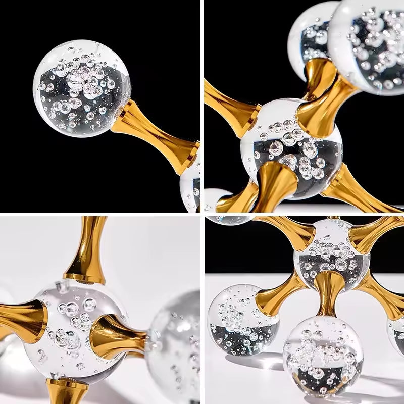 Crystal Molecular Elegance Ornaments - 2 Pieces