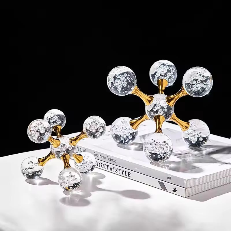 Crystal Molecular Elegance Ornaments - 2 Pieces