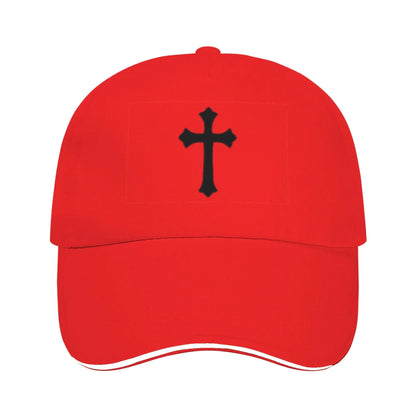 Retro Art Cross Casual Sun Hat - Unisex Retro Cross Outdoor Cap - Retro Cross Print Unisex Baseball Cap