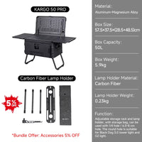 Foldable Black Aluminum Portable Multifunctional Outdoor Camping Table