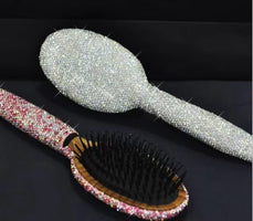 Shiny Bling Bling Diamond Handheld Air Cushion Comb Scalp Massage Detangling Hair Brush Rhinestone Princess Hair Comb