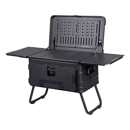 Foldable Black Aluminum Portable Multifunctional Outdoor Camping Table