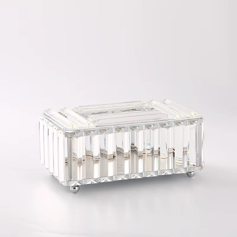 QIAN HU European Style Top Seller Fashion Tissue Box Crystal Rhinestones Home Decoration with Metal Material