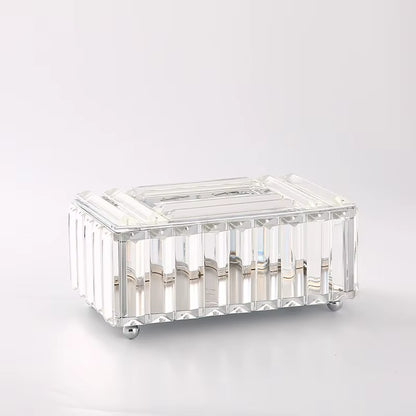 QIAN HU European Style Top Seller Fashion Tissue Box Crystal Rhinestones Home Decoration with Metal Material