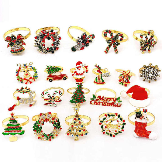 Elegant Christmas Napkin Rings