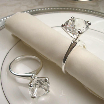 Elegant Crystal Diamond Napkin Holders - Buy 1 Get 1 Free