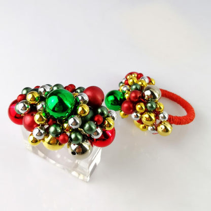 Elegant Christmas Ball Napkin Holder
