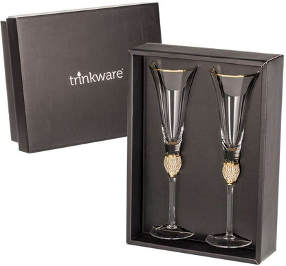 Luxury Diamond Rim Goblet Set Of 5