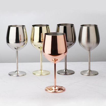 Elegant Unbreakable Stainless Steel Wine Glass - 1 Set