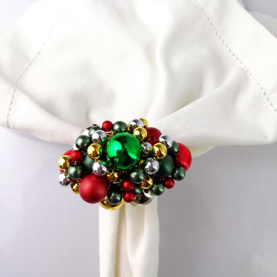 Elegant Christmas Ball Napkin Holder