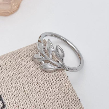 Elegant Leaf Napkin Rings Set