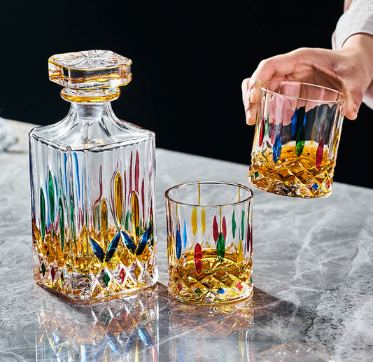 Elegant Mosaic Whiskey Glass Set