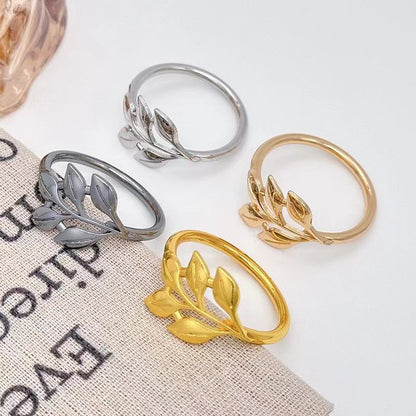 Elegant Leaf Napkin Rings Set