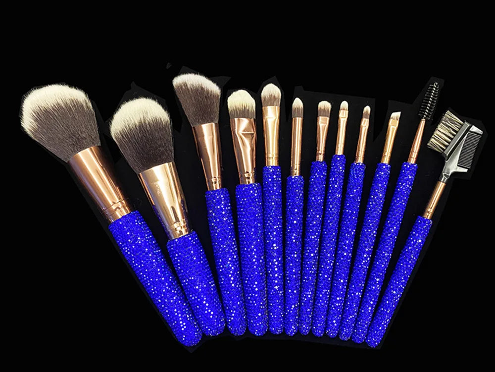 Professional Makeup Brush Set Rhinestone Makeup Brushes Rhinestone Makeup Brush Set