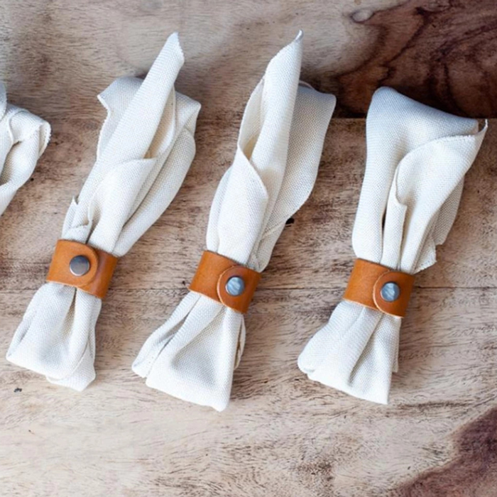 Elegant Korean Leather Napkin Ring
