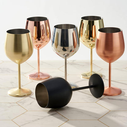 Elegant Unbreakable Stainless Steel Wine Glass - 1 Set