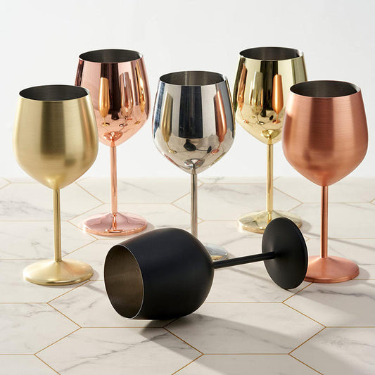 Elegant Unbreakable Stainless Steel Wine Glass - 1 Set