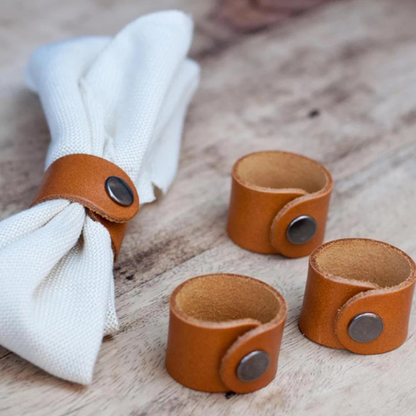 Elegant Korean Leather Napkin Ring
