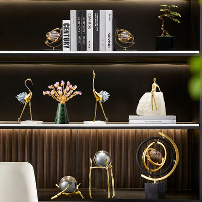 Elegant Brass Desk Accessories 5 Pices