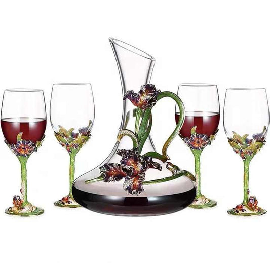 Elegant Lead-Free Crystal Goblet Set
