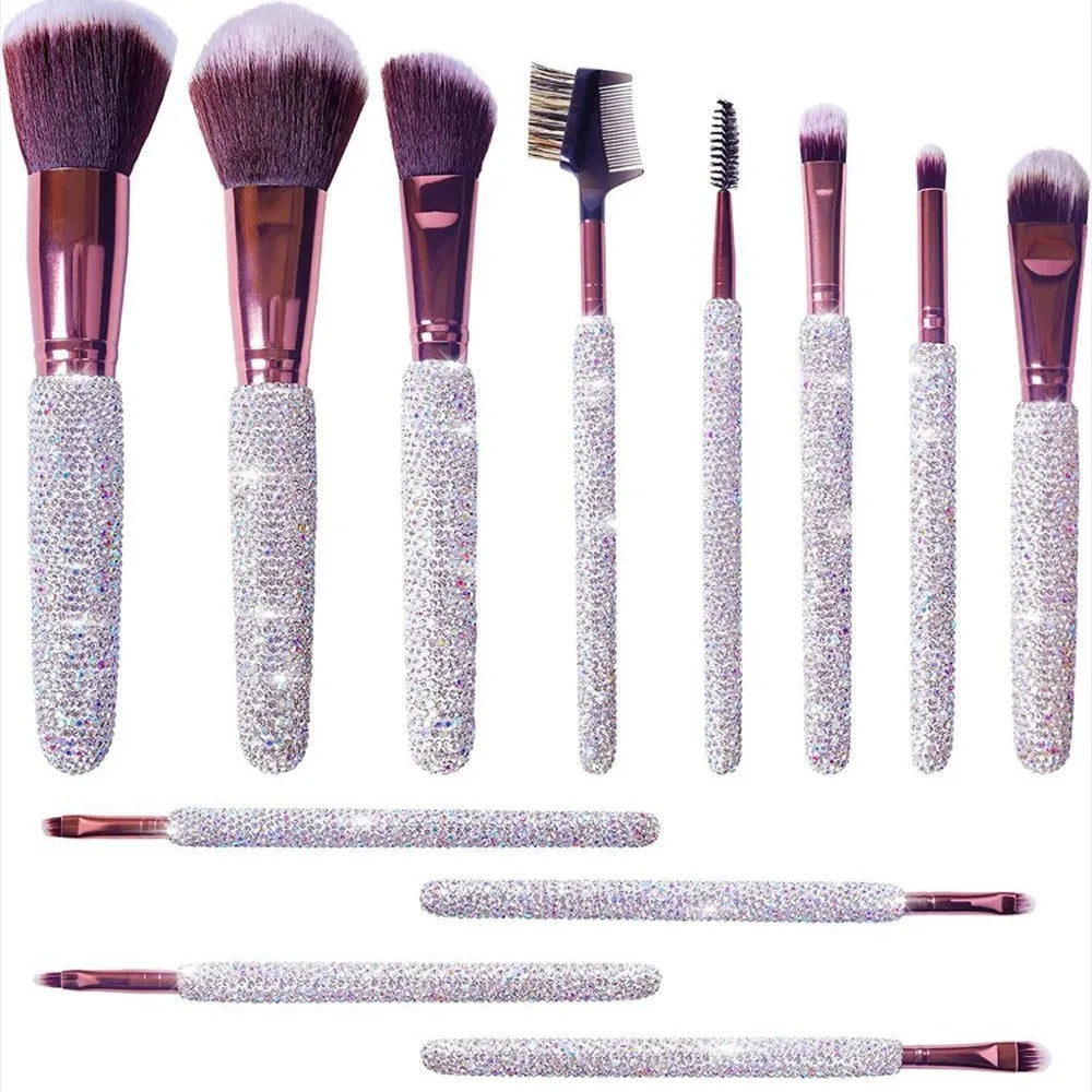Professional Makeup Brush Set Rhinestone Makeup Brushes Rhinestone Makeup Brush Set