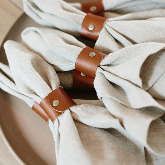 Elegant Korean Leather Napkin Ring