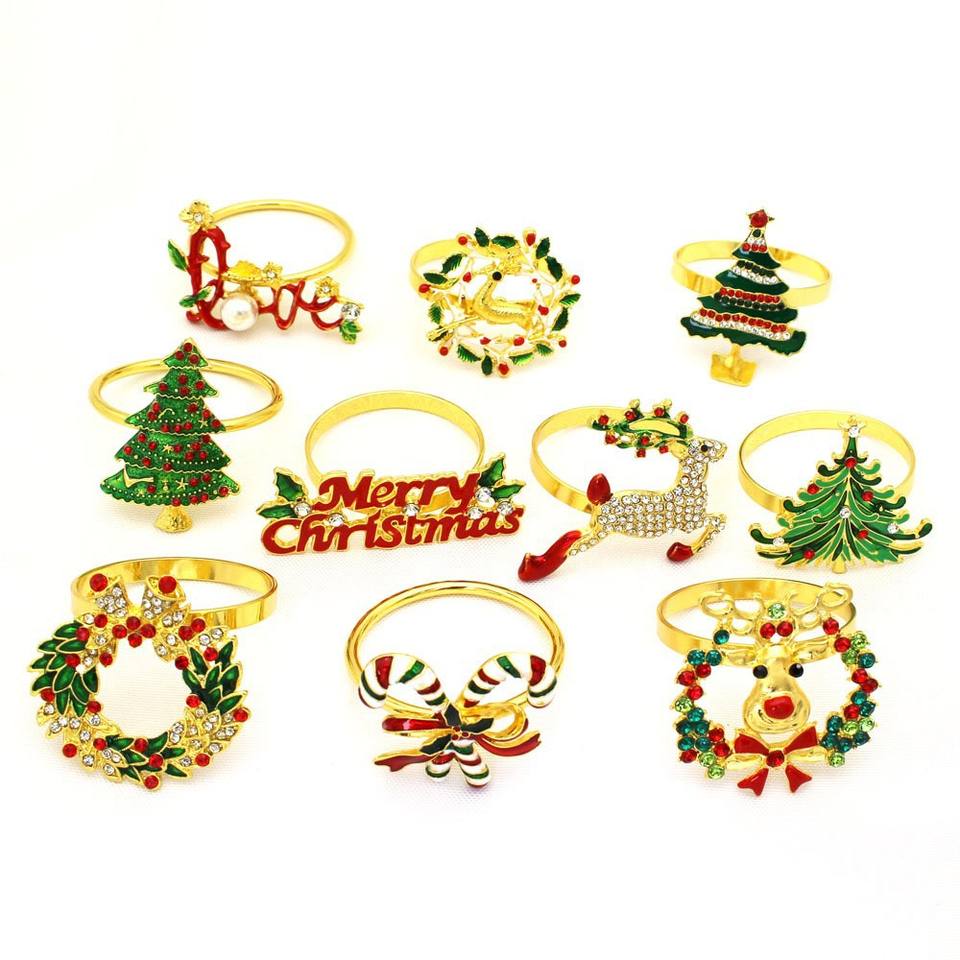 Elegant Christmas Napkin Rings