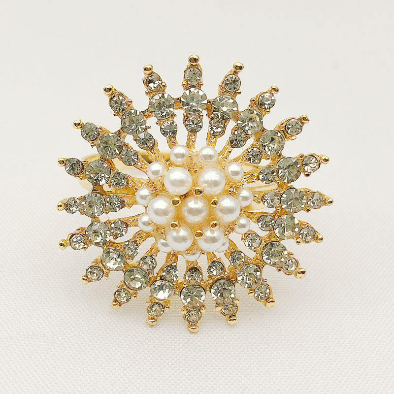 Elegant Pearl Napkin Ring Holders