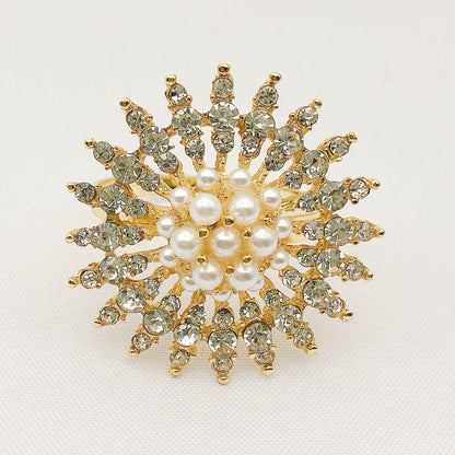 Elegant Pearl Napkin Ring Holders