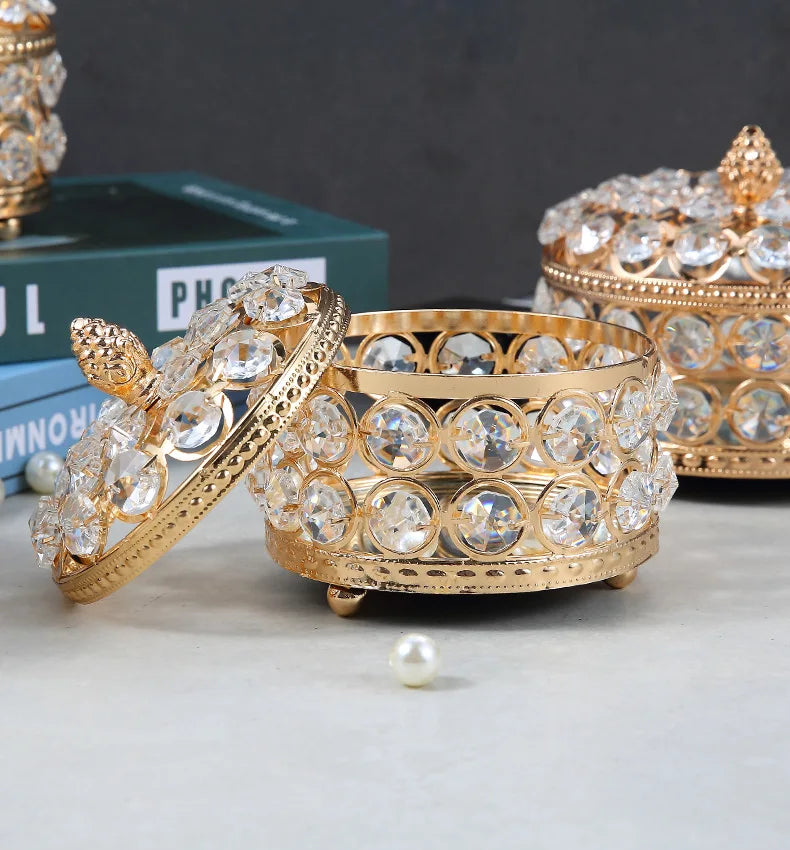 Jewelry Box Beads Treasure Case Creative Shining Jewelry Ring High-End Gift Princess Exquisite Storage Box