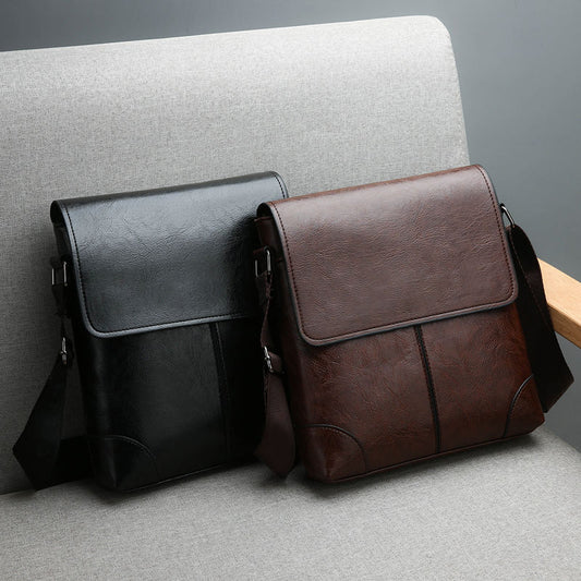 Sophisticated PU Leather Messenger Bag - Buy 1 Get 1