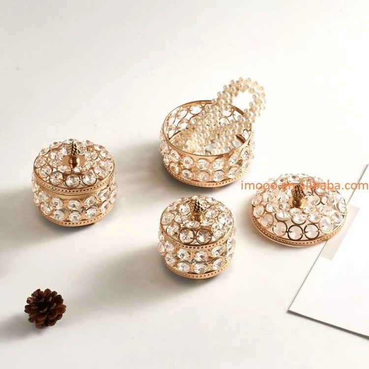 Jewelry Box Beads Treasure Case Creative Shining Jewelry Ring High-End Gift Princess Exquisite Storage Box