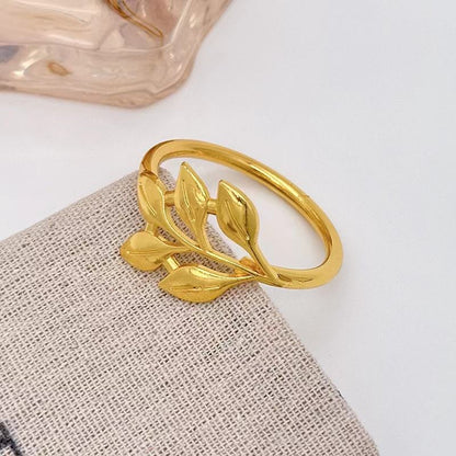 Elegant Leaf Napkin Rings Set