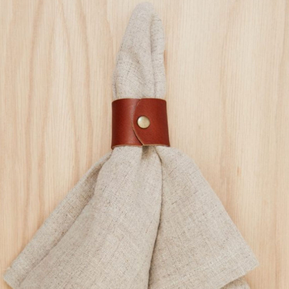 Elegant Korean Leather Napkin Ring