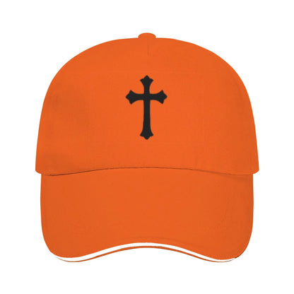 Retro Art Cross Casual Sun Hat - Unisex Retro Cross Outdoor Cap - Retro Cross Print Unisex Baseball Cap