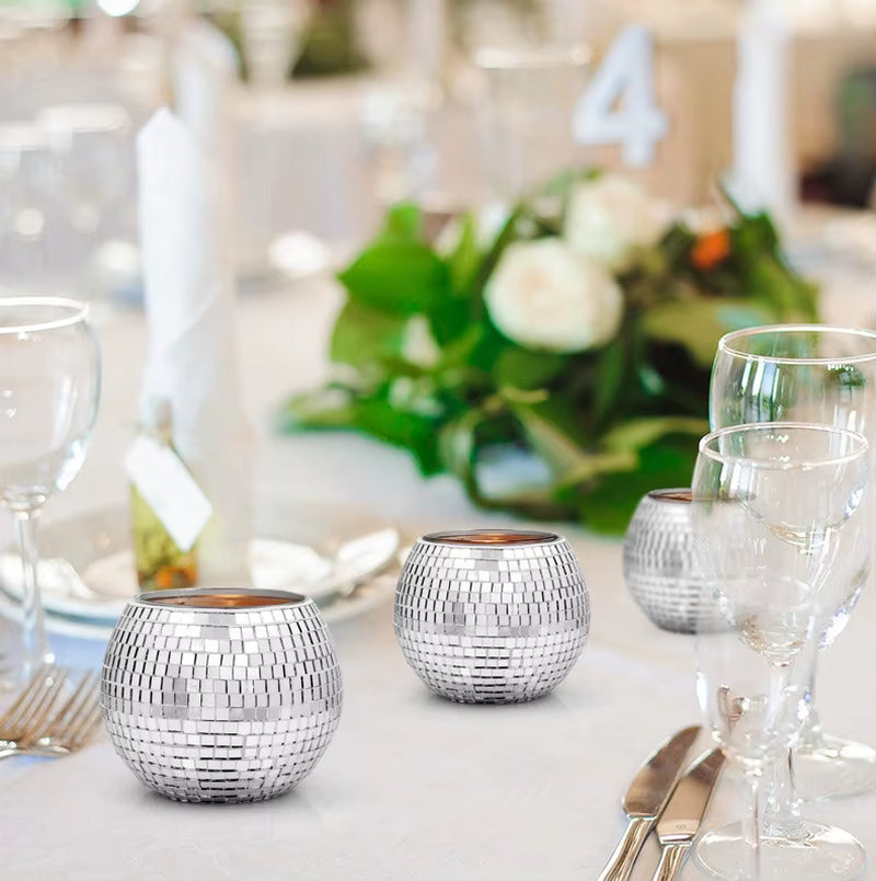 Mosaic Disco Ball Candle
