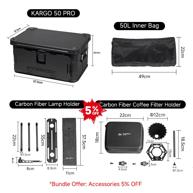 Foldable Black Aluminum Portable Multifunctional Outdoor Camping Table