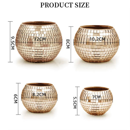 Mosaic Disco Ball Candle
