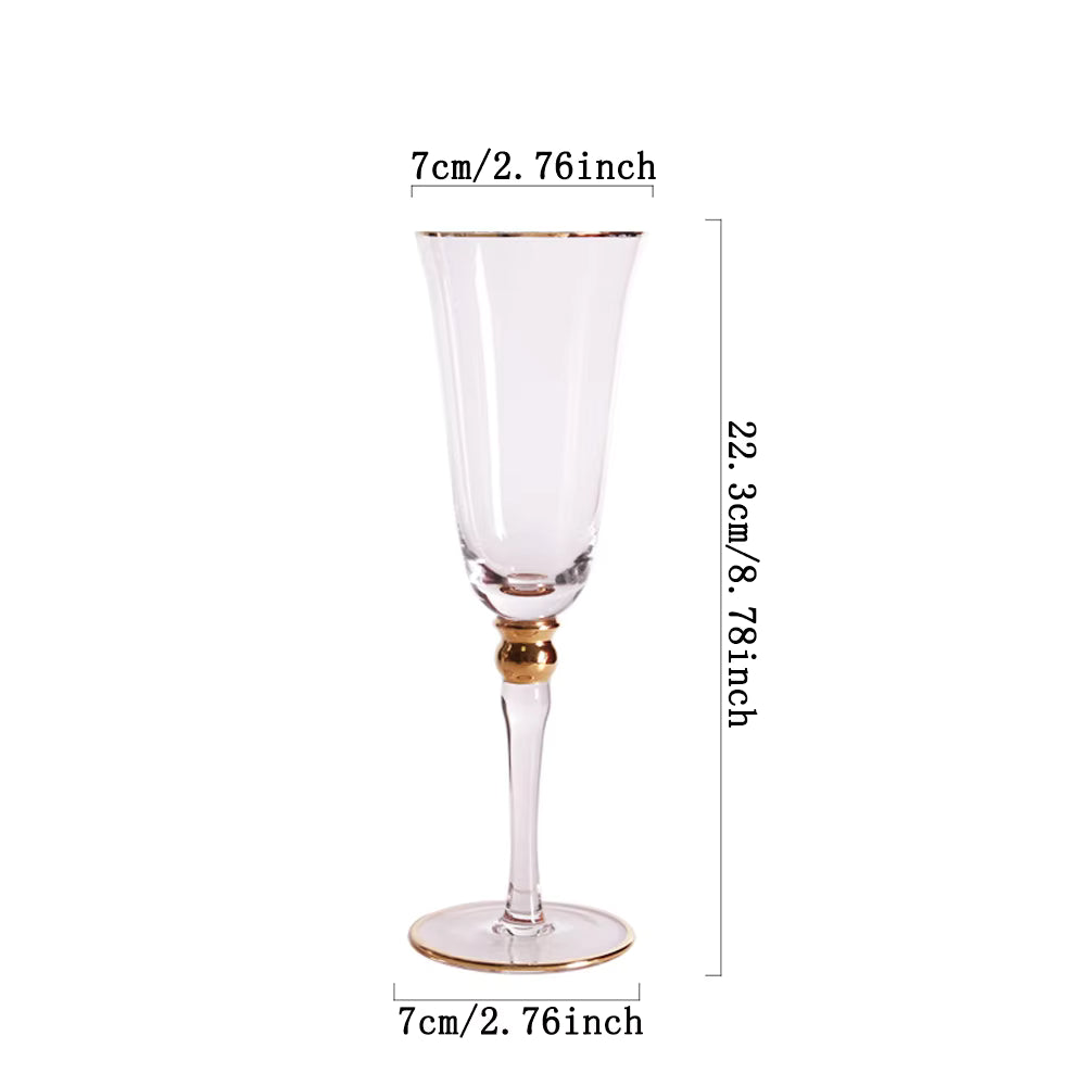 Elegant Handcrafted Crystal Champagne Flute
