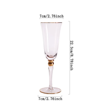 Elegant Handcrafted Crystal Champagne Flute